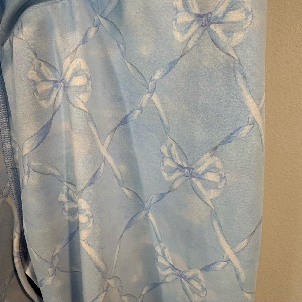 Love Shack Fancy Beach Riot Dana High Rise Blue Bow Leggings Size Medium - Picture 5 of 10